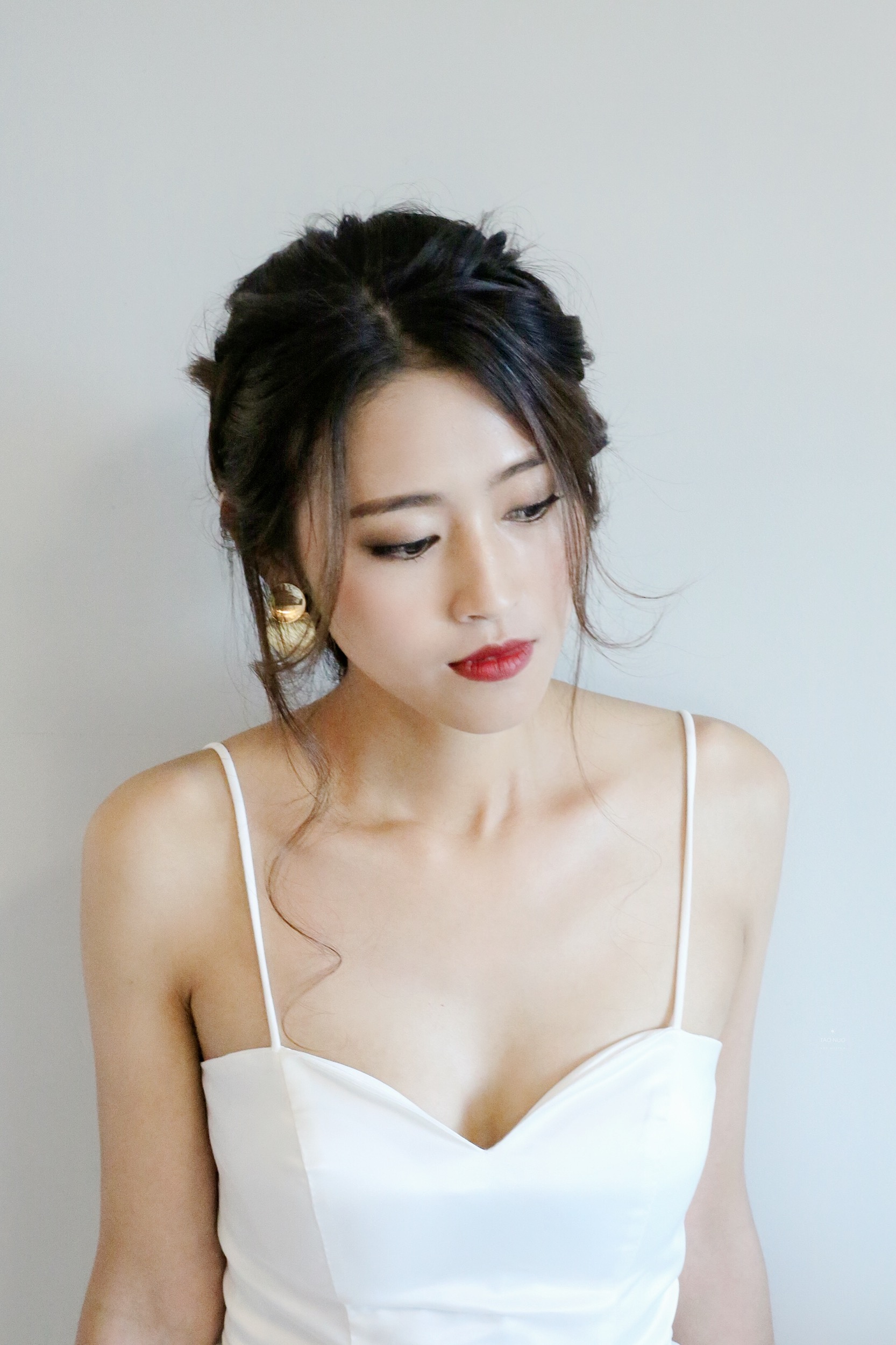 日系灵动抽丝复古婚礼造型