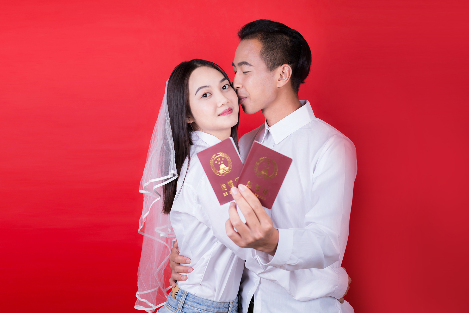 最美结婚登记照，花样拍摄