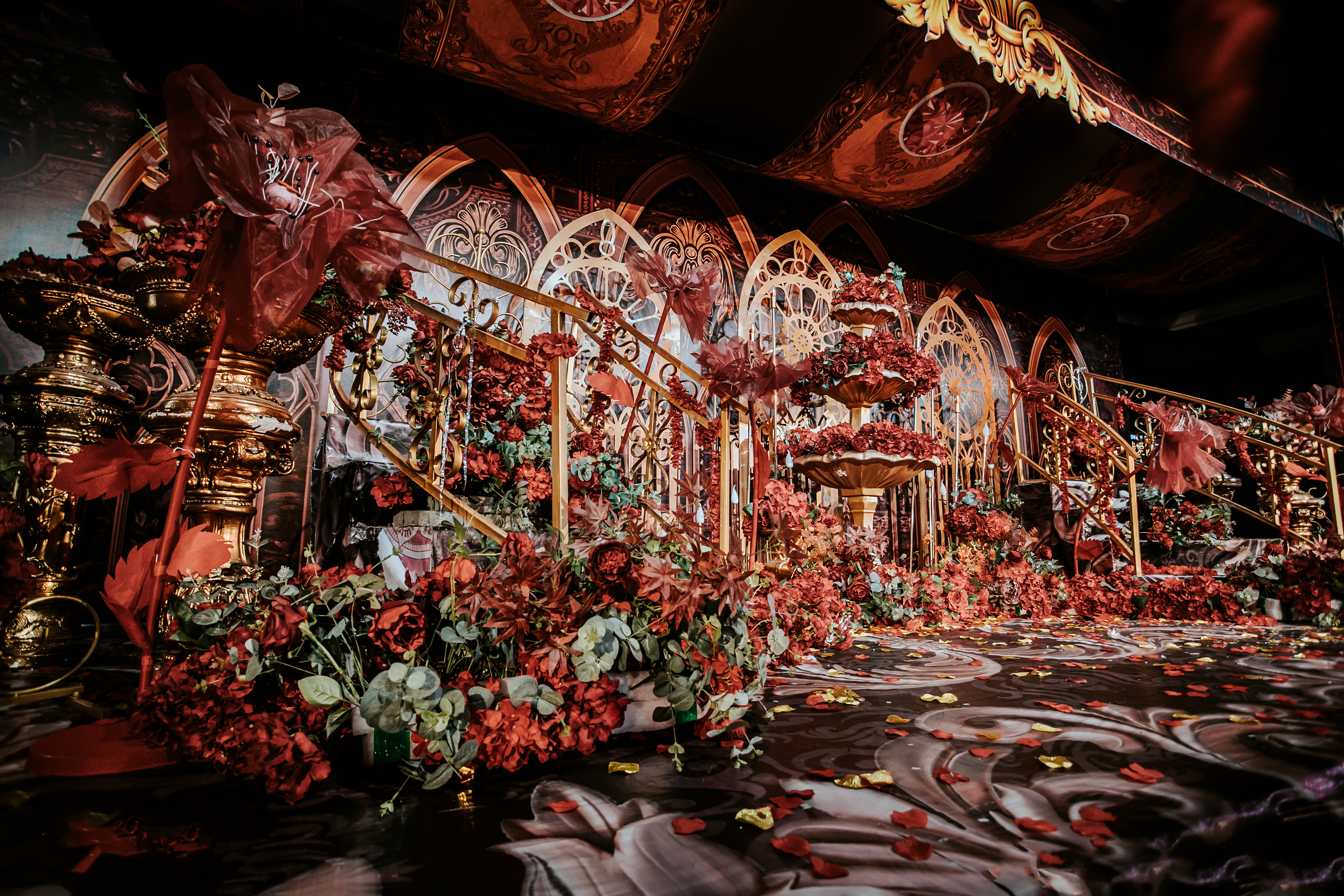 红金欧式主题定制奢华婚礼