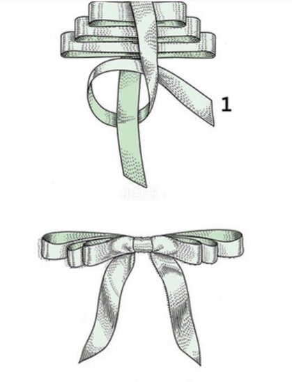 礼物盒蝴蝶结的系法图解(图12)