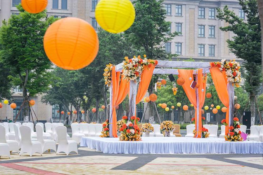 橙色系婚礼如何布置？