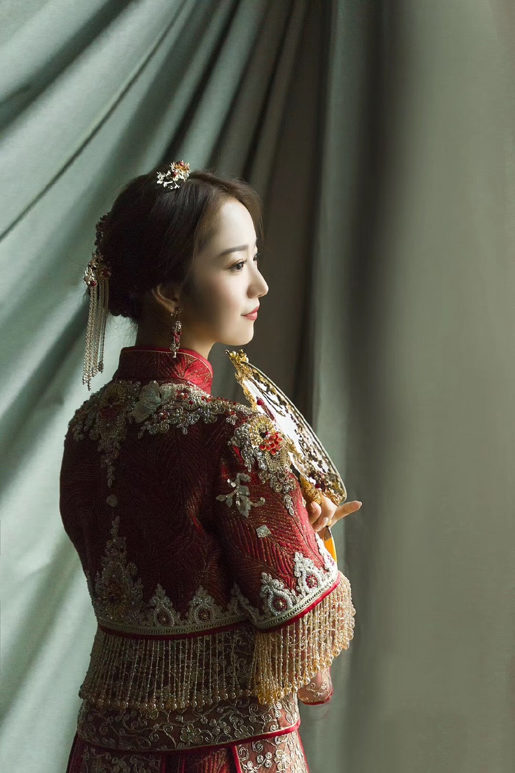 中式马来褂嫁衣,秀气的闺阁女孩儿