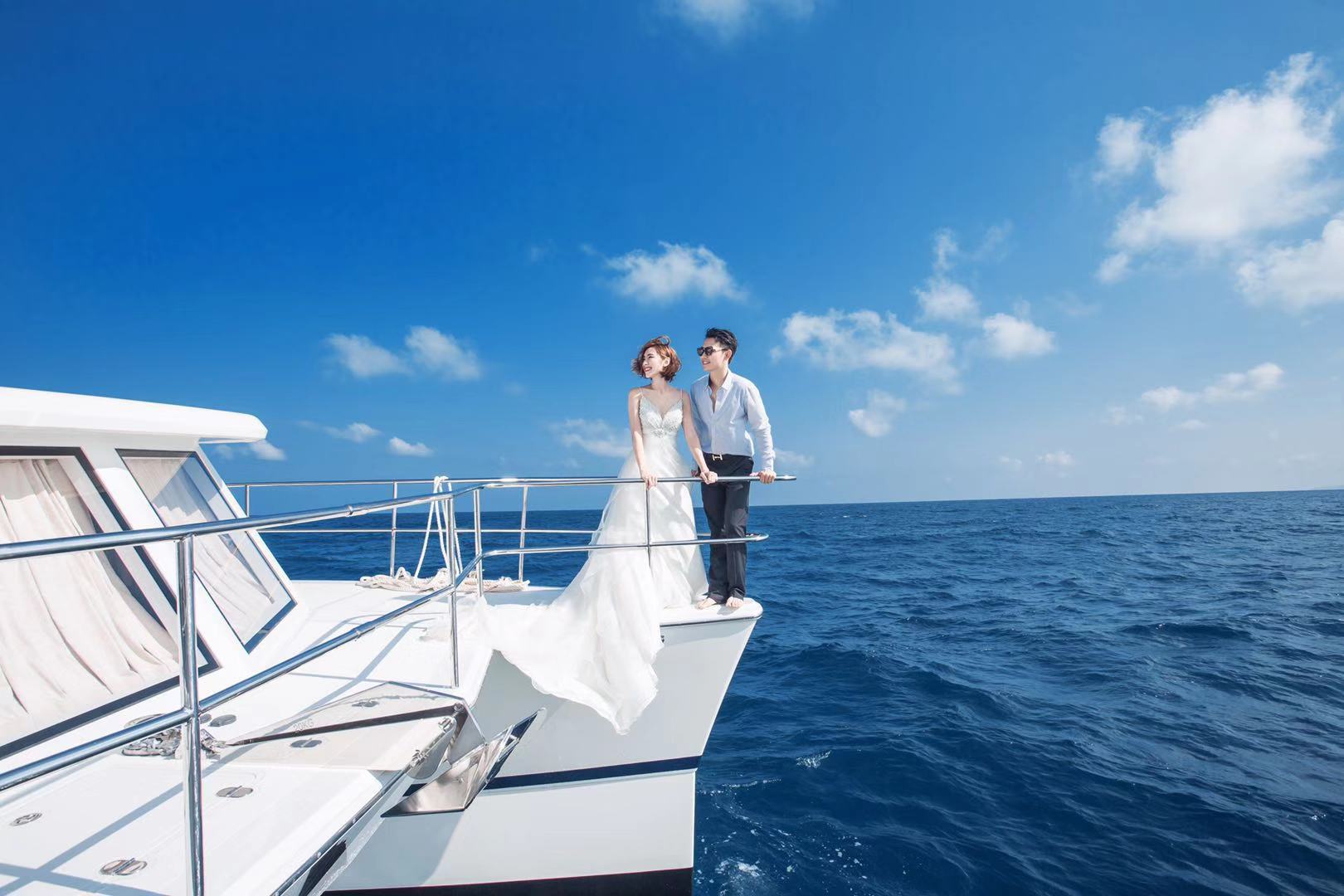 拒绝套路+海景+游艇+圣托里尼+教堂+水晶船