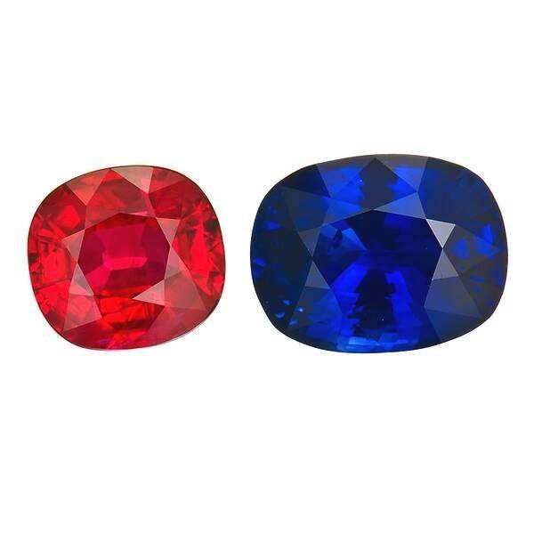 可以用来区分钻石锆石的红蓝宝石