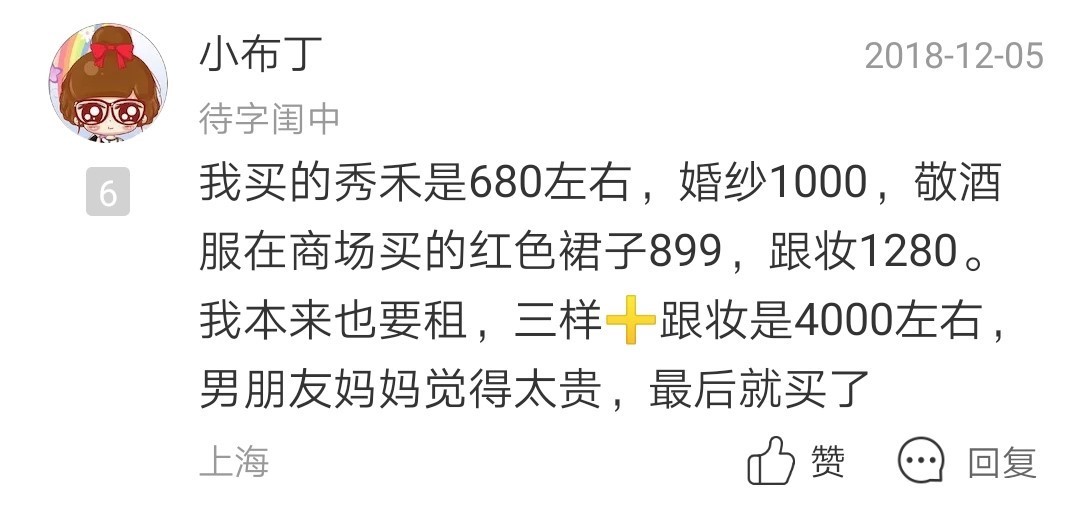 实体店购入婚纱价格4