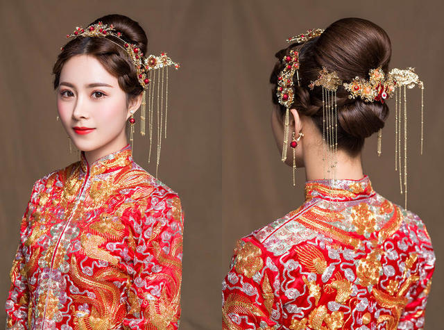 中式龙凤褂新娘发型2