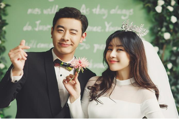 韩式婚纱照新娘发型2019