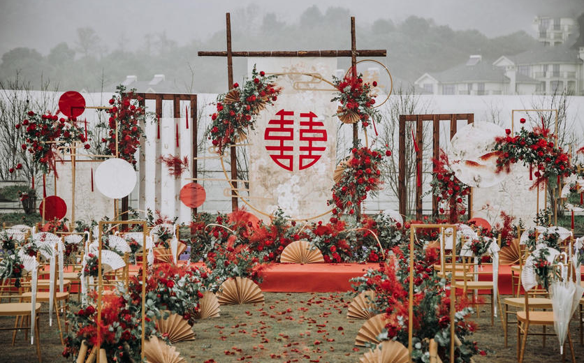 中式高端大气婚礼布置图片1