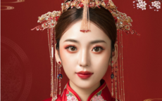 中式新娘头饰效果图