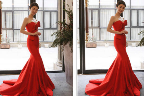 红色婚纱礼服