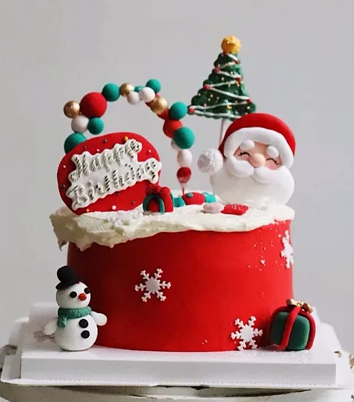 圣诞老人创意蛋糕