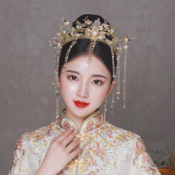 结婚头饰及发型图片 中式新娘的装扮手册【婚礼纪】