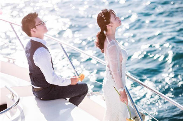 海上婚纱照