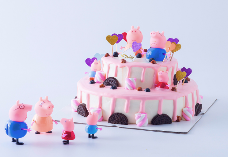 童趣款生日蛋糕图片小猪佩奇
