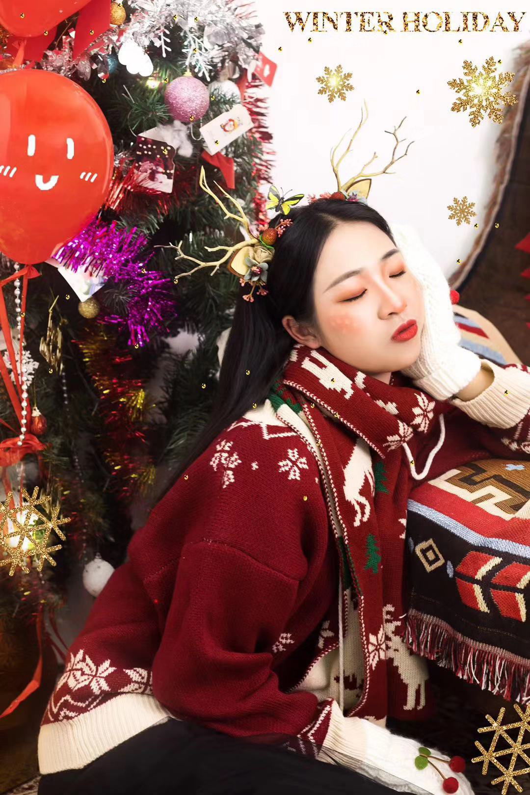 圣诞女孩   一个人的圣诞也可以很嗨