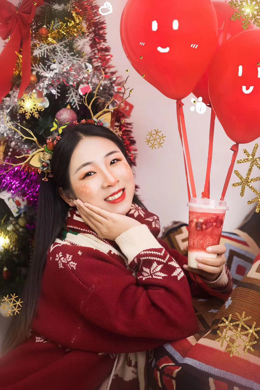 圣诞女孩   一个人的圣诞也可以很嗨