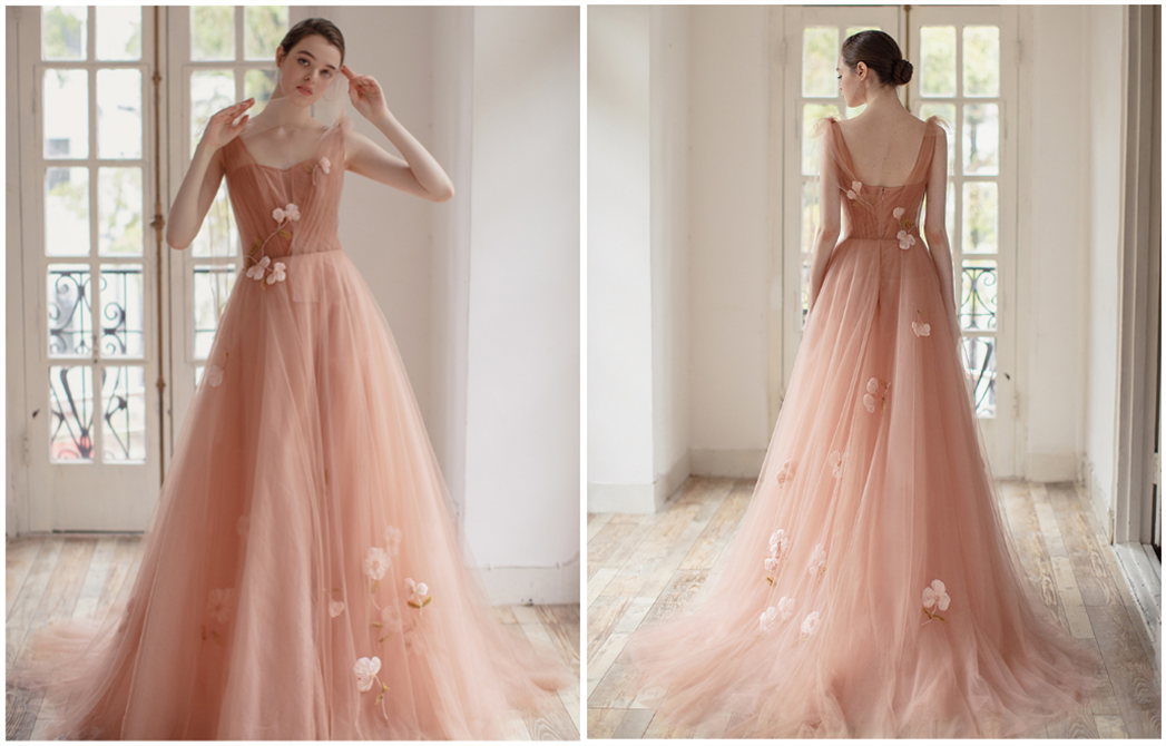 皮粉色仙女裙