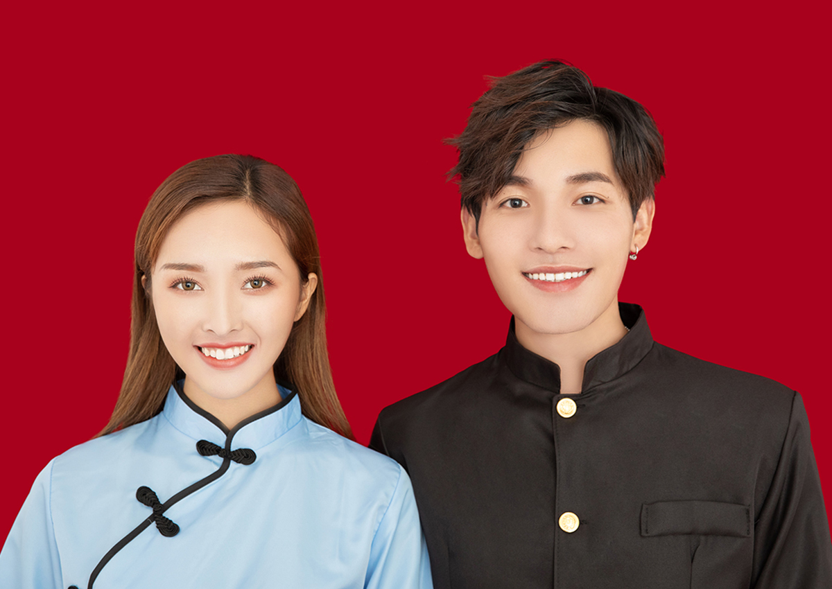 婚纱证件照结婚登记照证件照