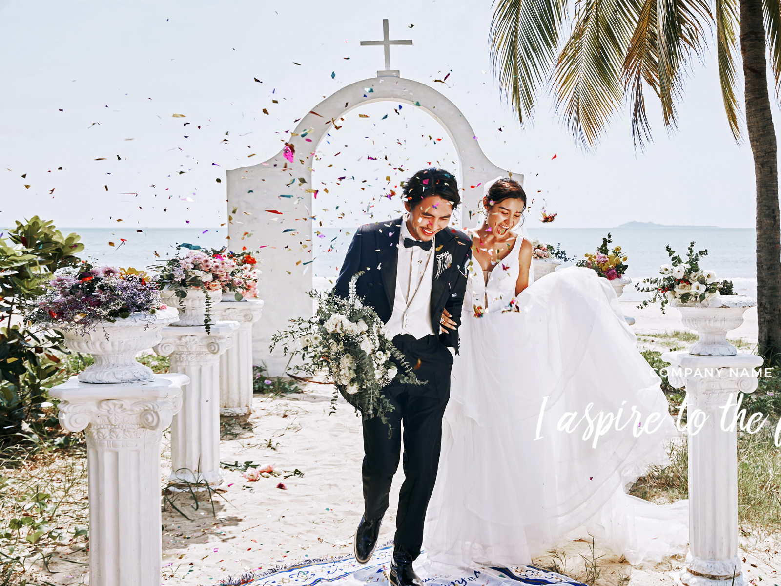 三亚湾网红婚纱基地、三亚低旅拍！婚纱照