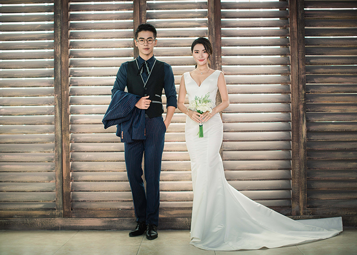 白银萌橙印象婚纱摄影会馆灰色经典5件套