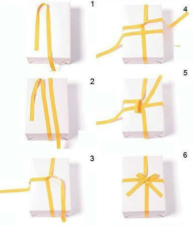 礼物盒蝴蝶结的系法图解(图1)