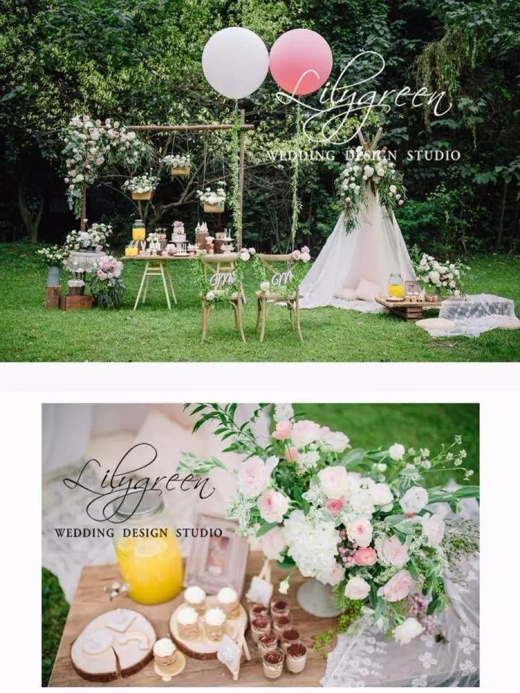 用6000块diy了一场全鲜花💐的草坪婚礼