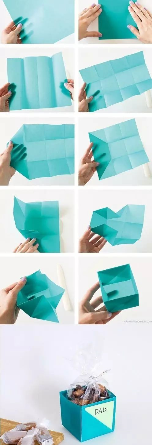 生日礼物盒的折法 5款简单有创意礼物盒折叠教程(图1)