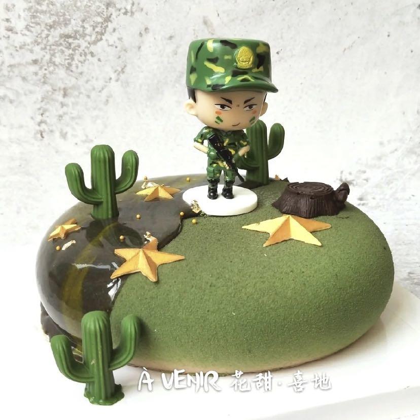 军人生日蛋糕