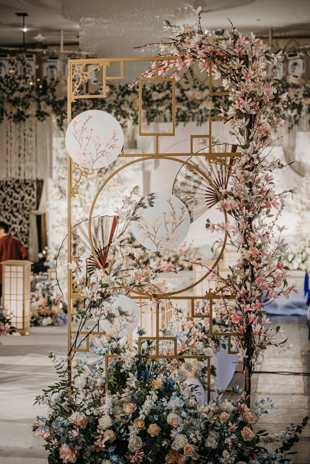 新中国风新中式小型婚礼粉蓝新中式