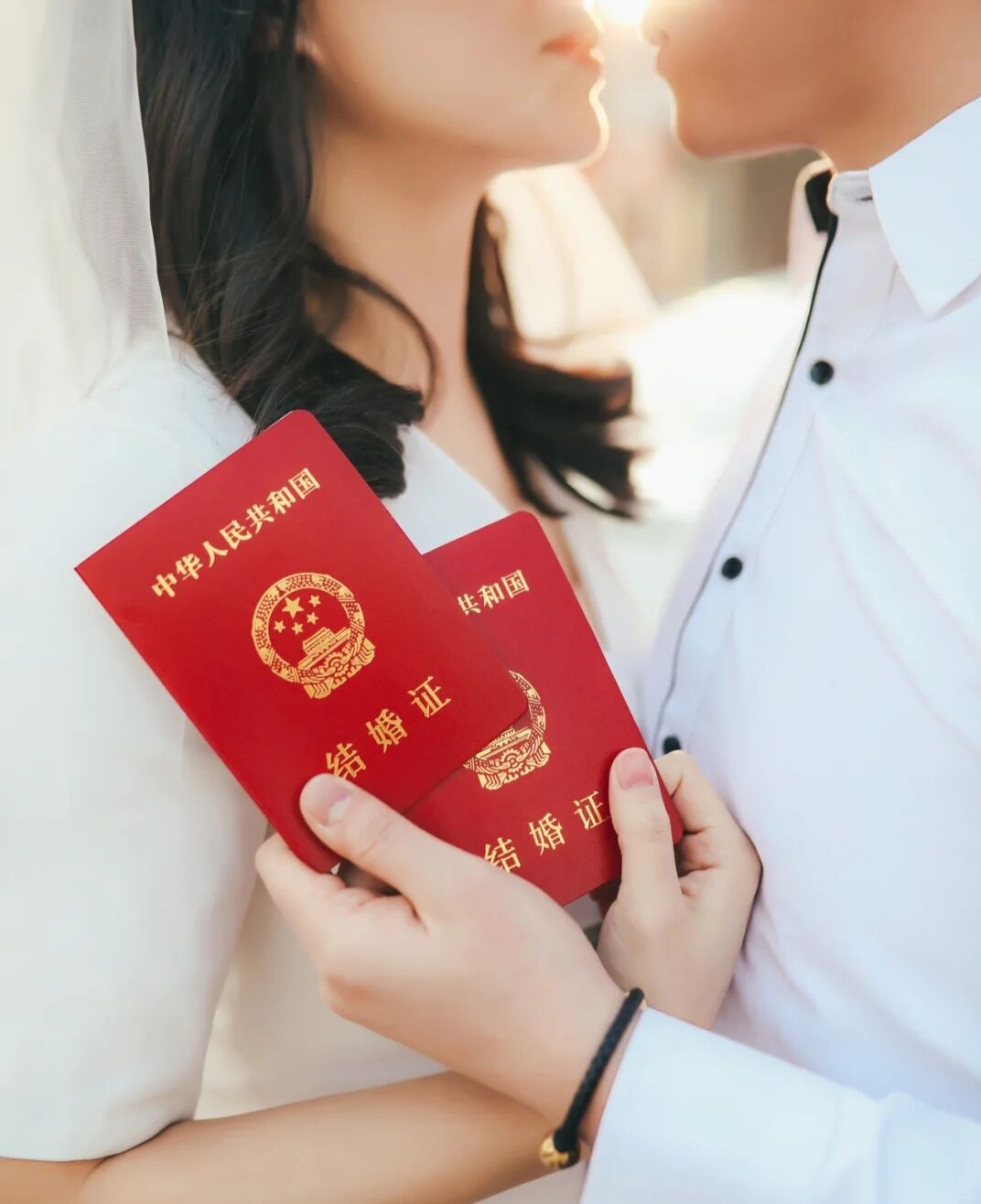 结婚登记照  服装十化妆