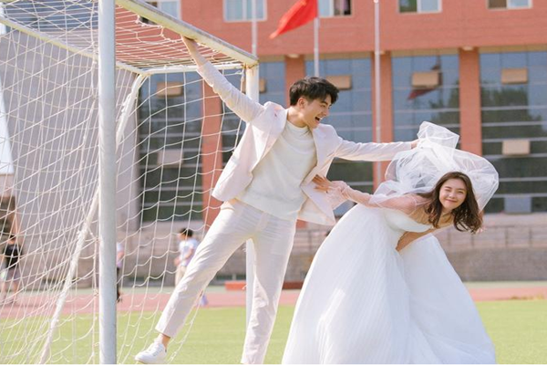 校园风格婚纱照