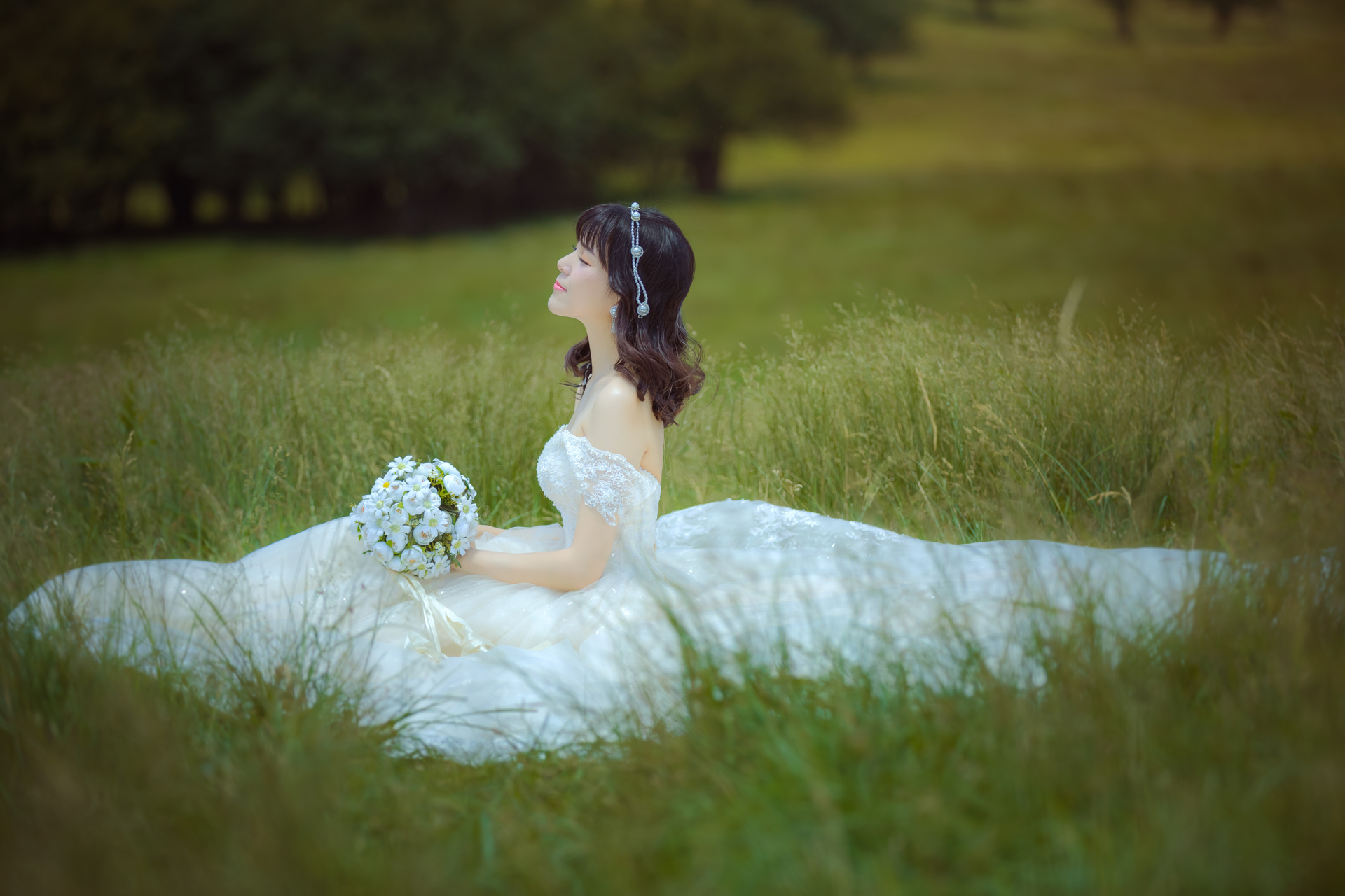 私人訂制仙女山婚紗旅拍\原片全送\森林草原晚霞
