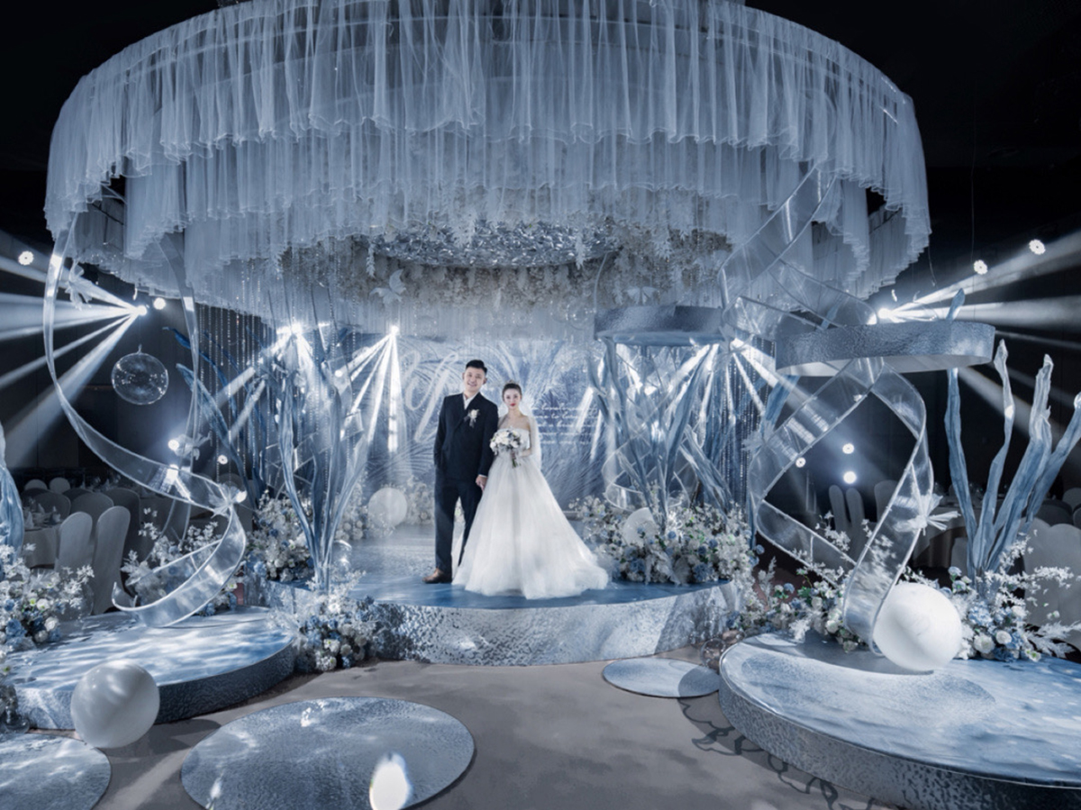 银白色浪漫婚礼