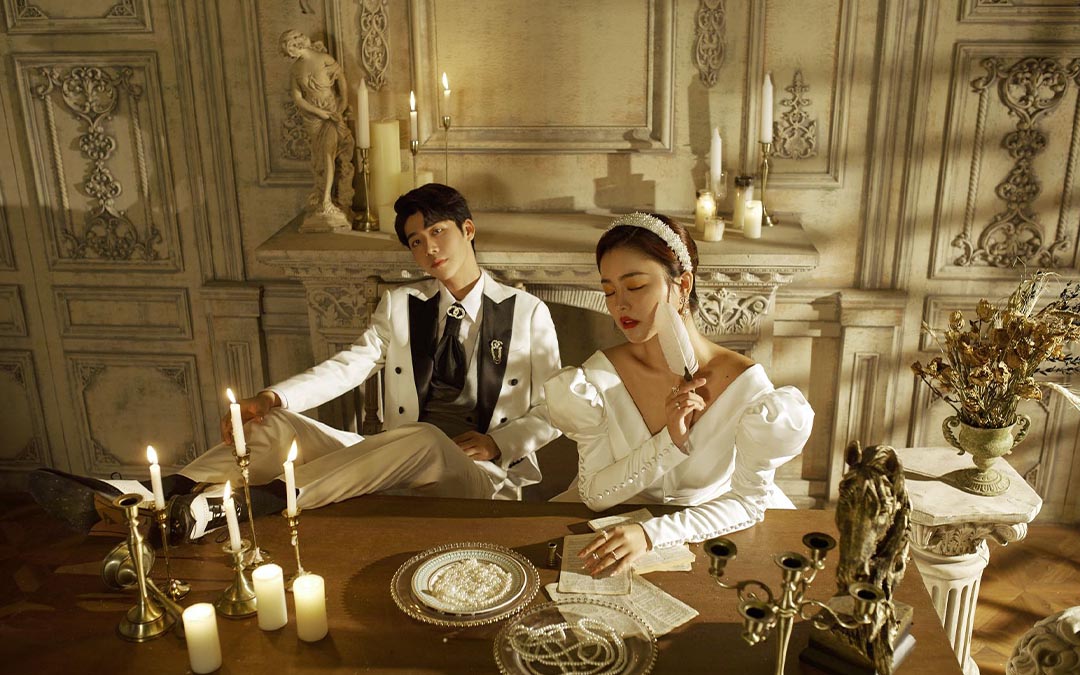 复古欧式   龚陈夫妇客照欣赏