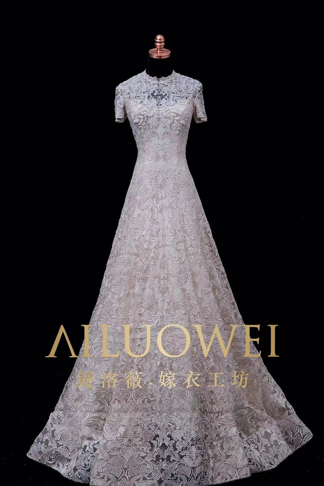 【欧式全蕾丝】 刺绣婚纱
