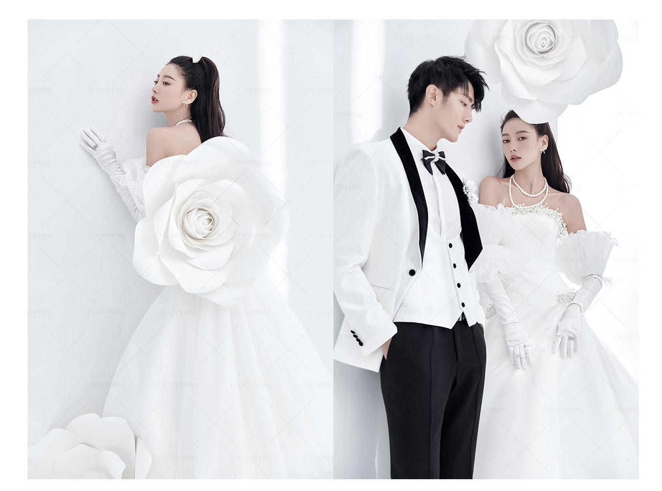 【纯色VOGUE】简约时尚/杂志风内景婚纱照