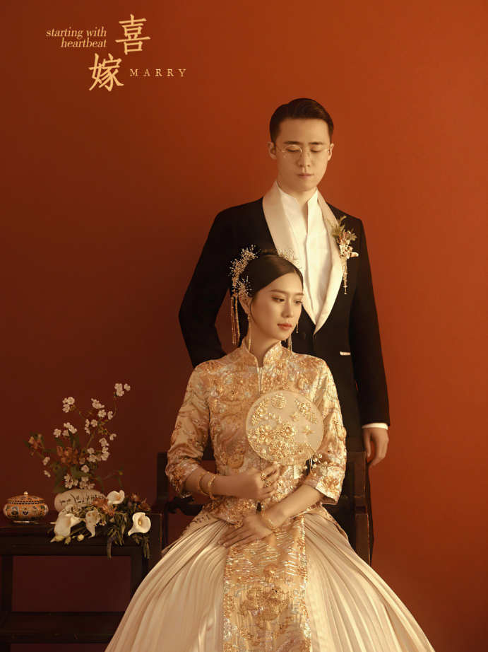 王宫婚纱摄影新中式喜嫁样片