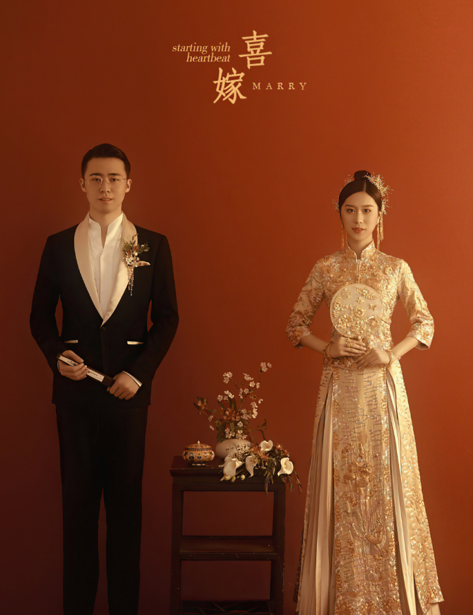 王宫婚纱摄影新中式喜嫁样片