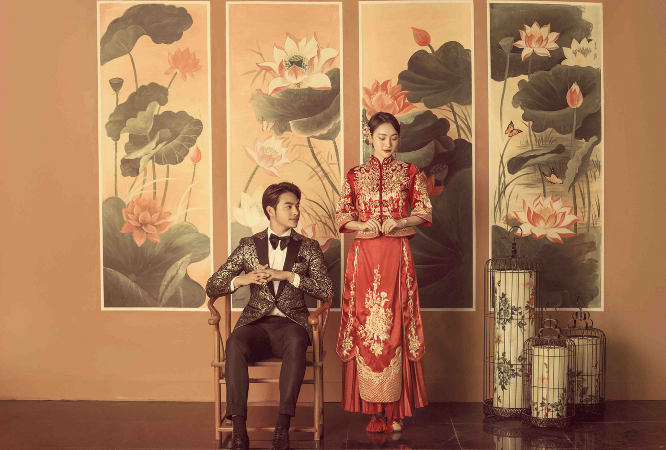 王宫婚纱摄影新中式样片拍摄