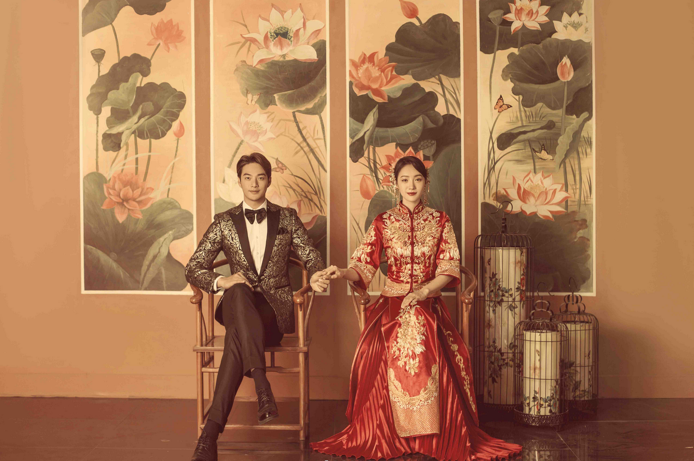 王宫婚纱摄影新中式样片拍摄