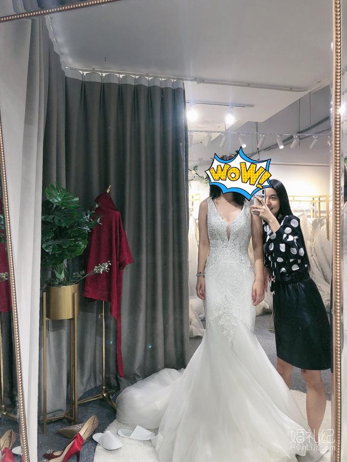 选对婚纱瘦十斤｜115斤梨型微胖身材试纱