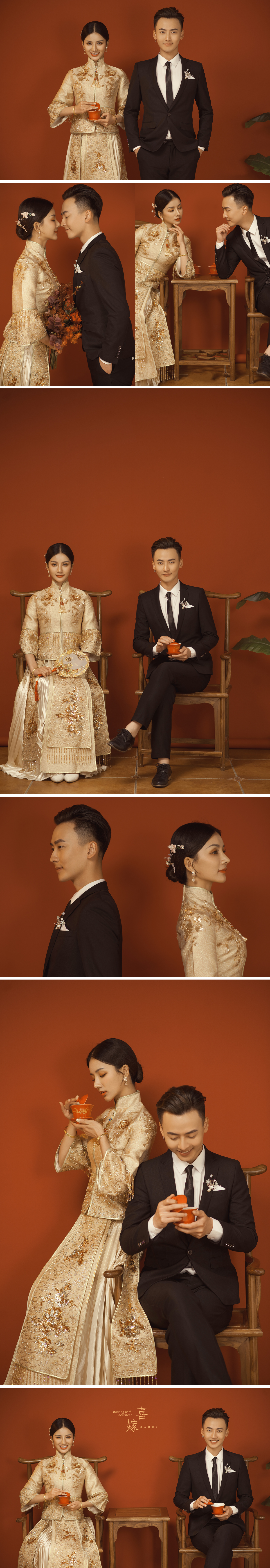 【中式系列】自由组合婚纱照 3999起 在家选片