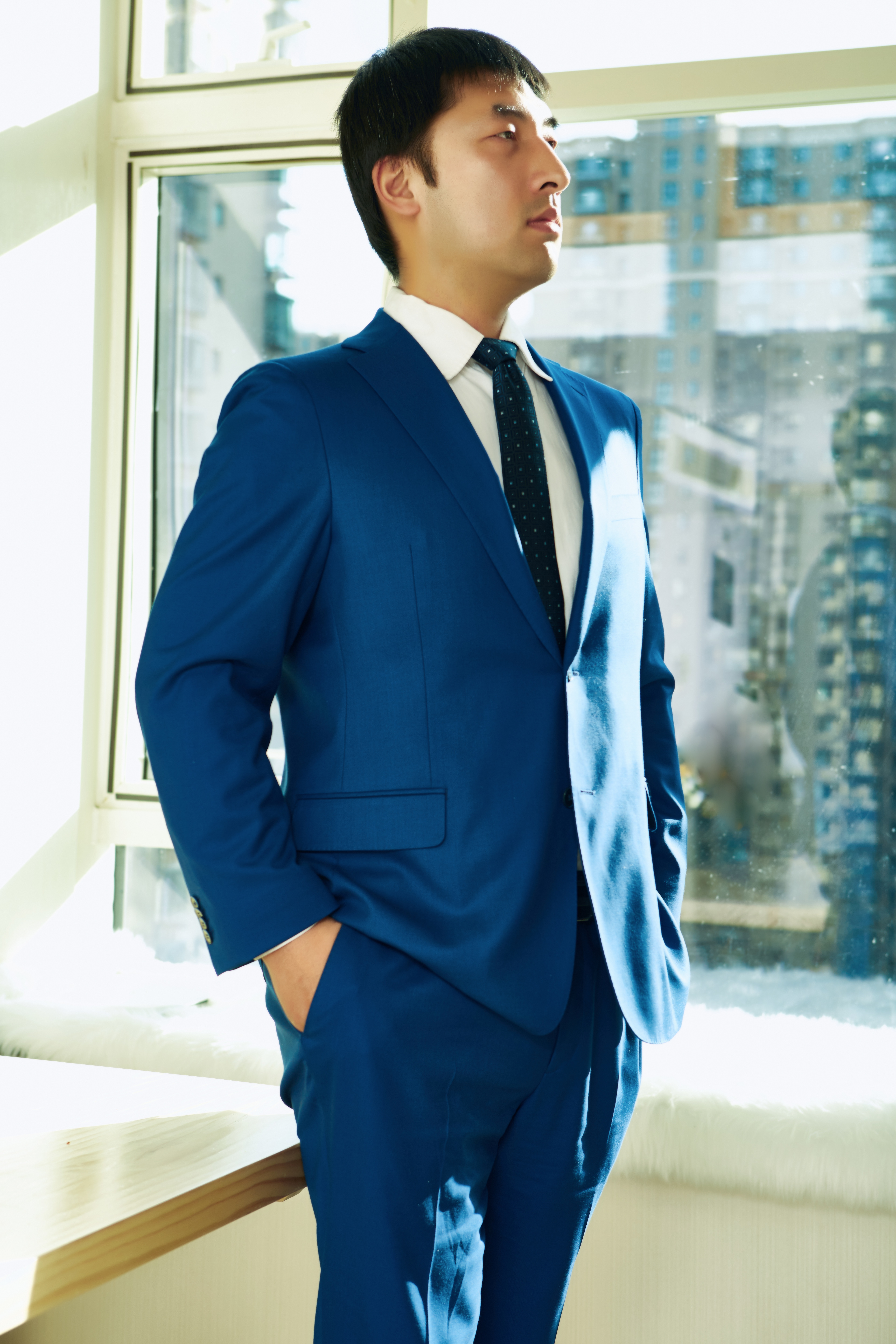 【有范儿西装定制】男士经典宝石蓝西服套装