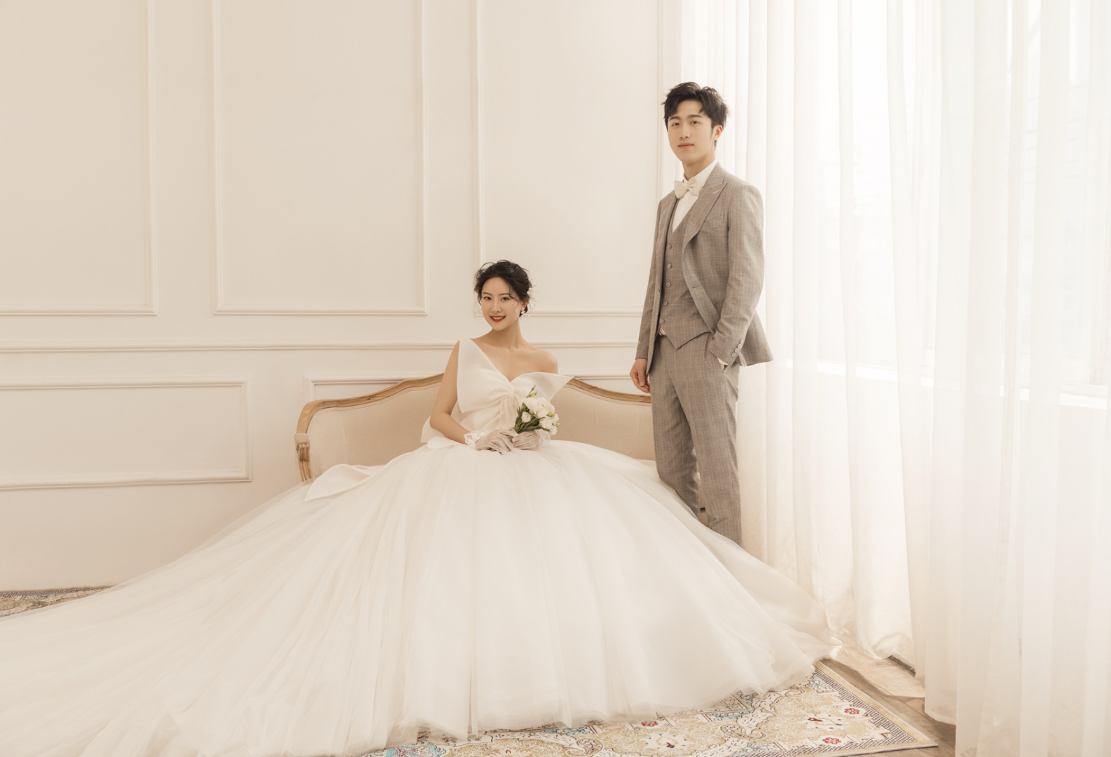 安化麦田婚纱摄影底片全送  外景+内景中式森系