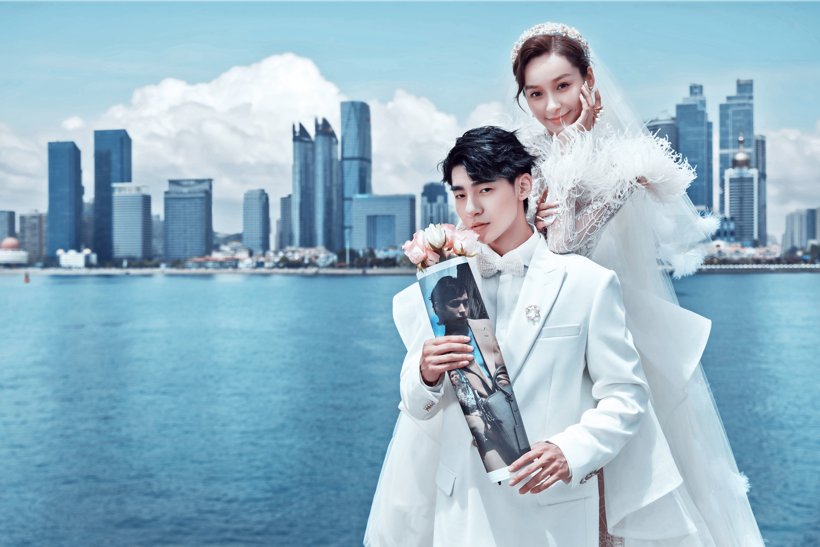 《情人坝 灯塔-四》-法式婚纱照