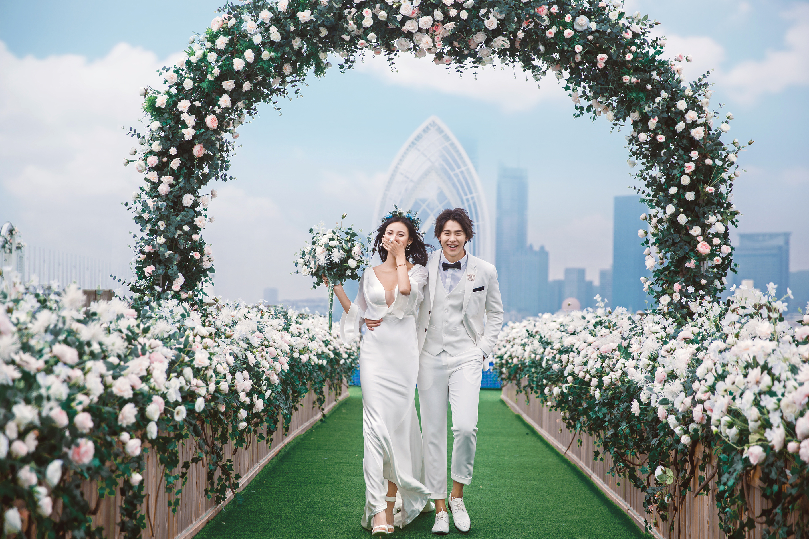 《水上教堂-海景婚纱照》-济南婚纱照