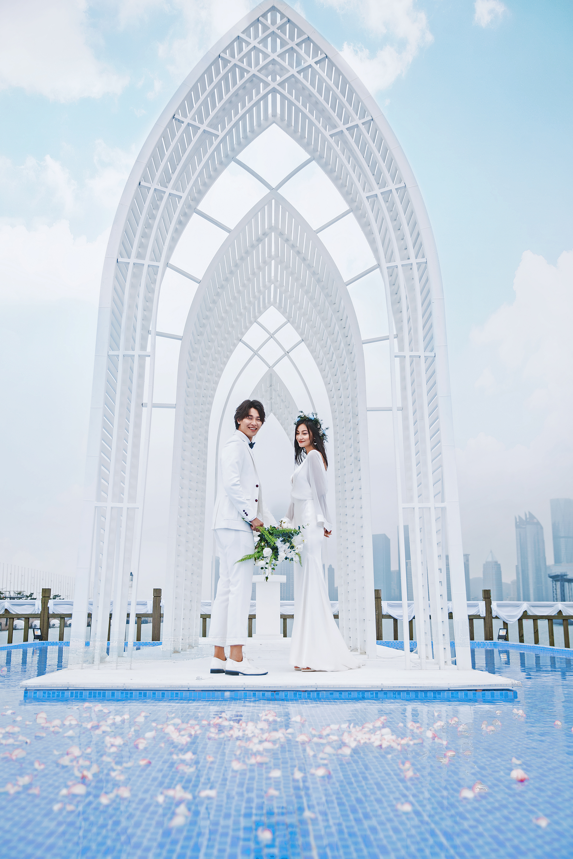 《水上教堂-济南海景婚纱照》-婚纱摄影工作室