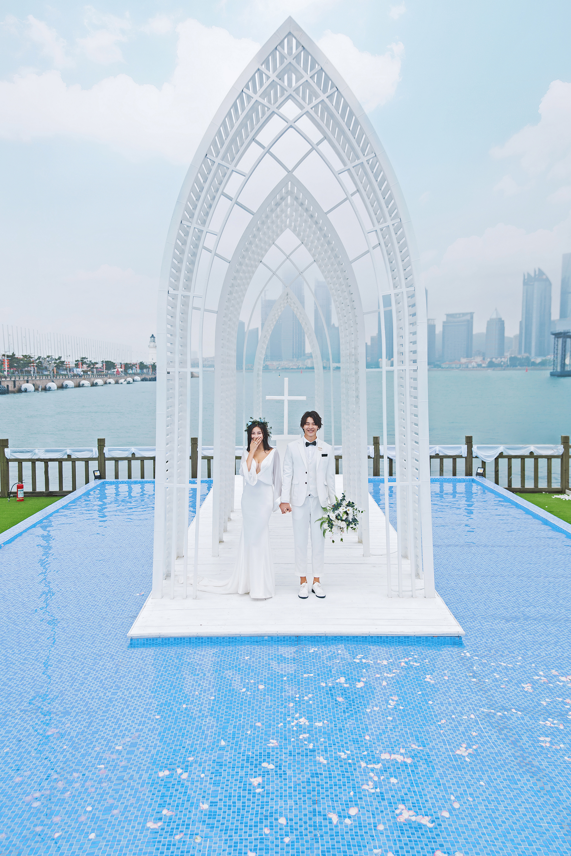《水上教堂-济南海景婚纱照》-婚纱摄影工作室