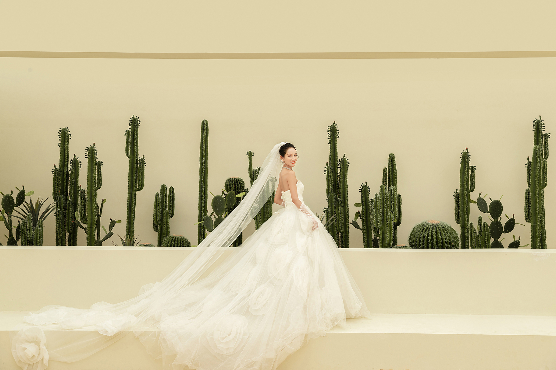 《霓虹甜心》-单色 背景婚纱照