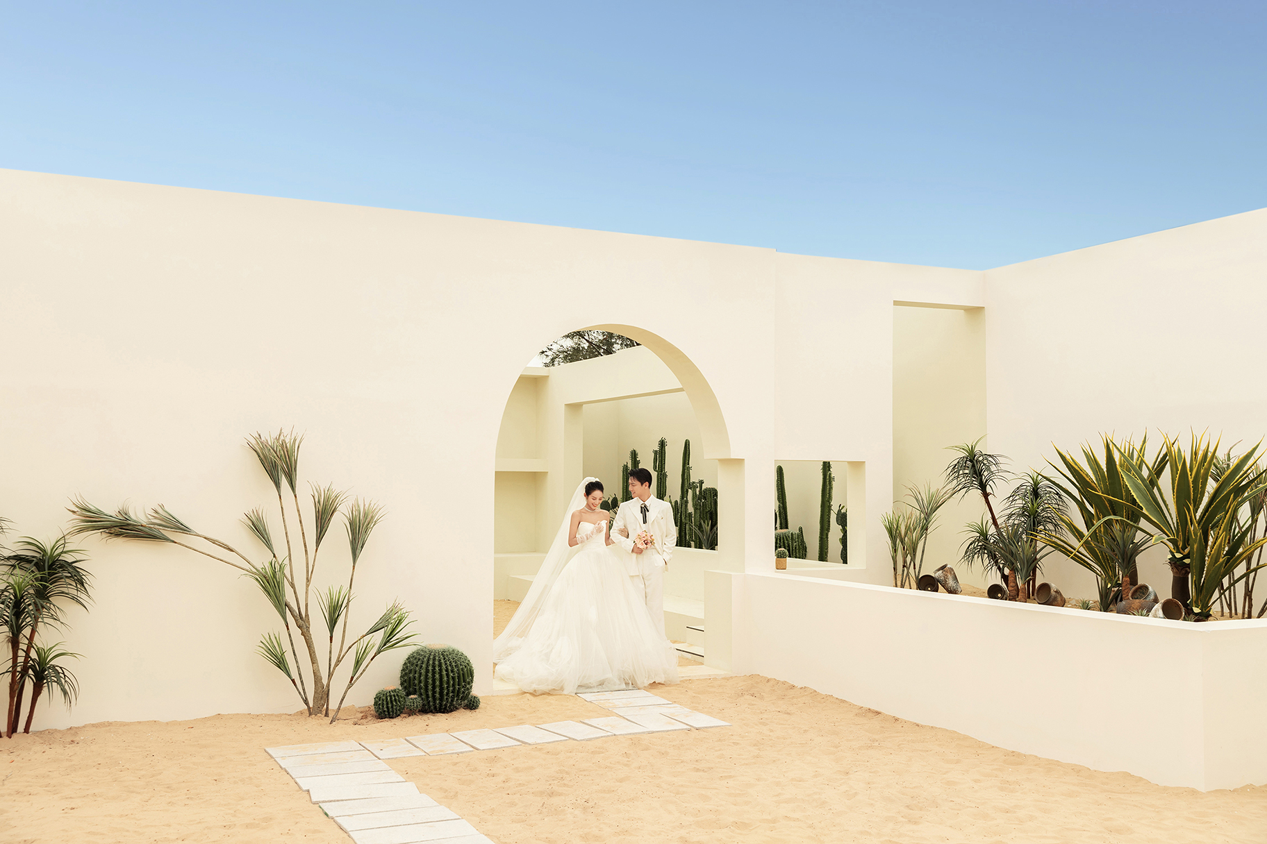 《霓虹甜心》-单色 背景婚纱照